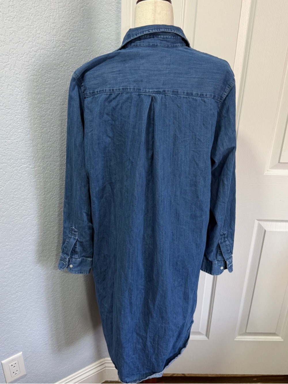 Grayson by frank & Eileen size 04(Large) chambray denim shirt dress casual - Picture 7 of 13